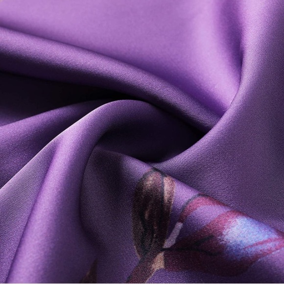 Kimono Robe Long Floral Satin - Picture 6 of 7